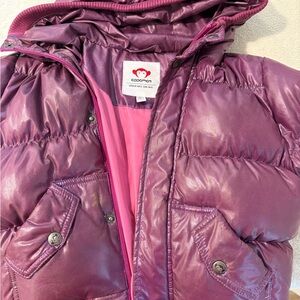 Appaman Purple Puffer Jacket with Quilted Design and Hood